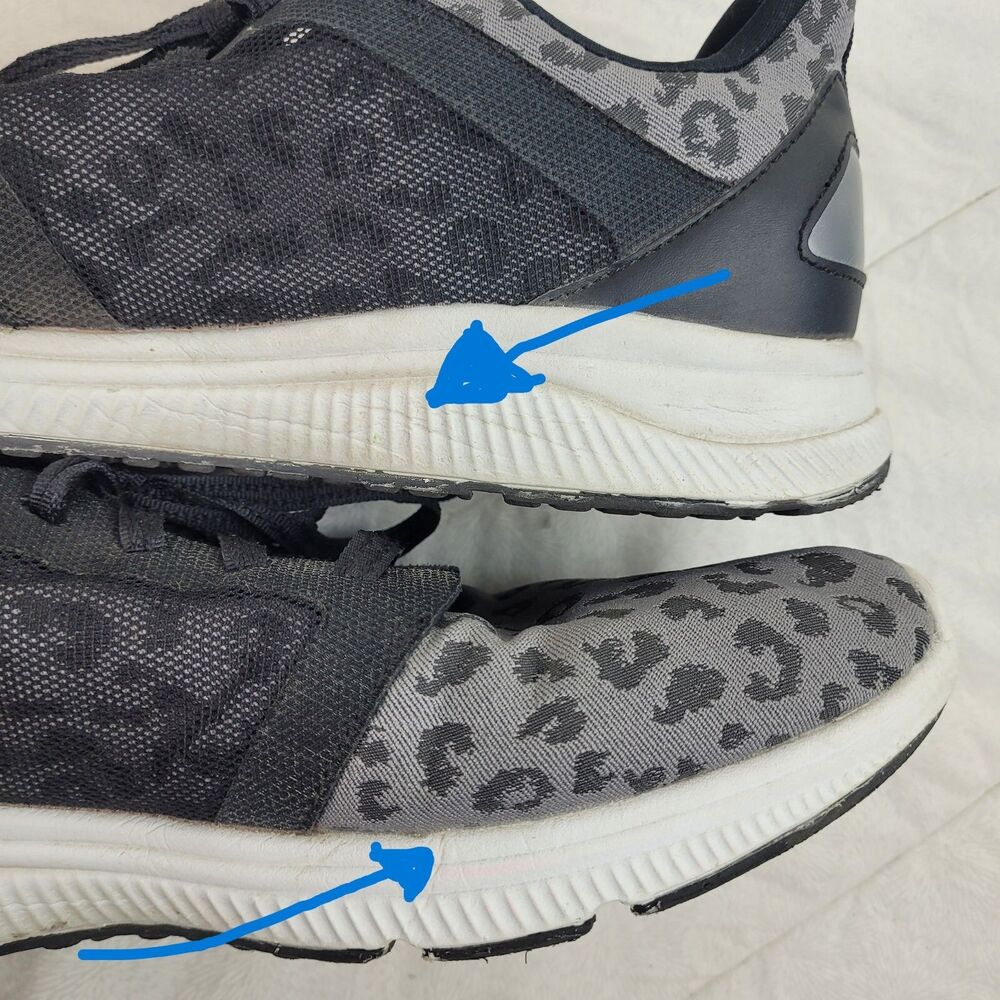 AVIA Deluxe Trainer Women's Gray Leopard Print Fabric Memory Foam Sneaker Sz 12 - Picture 7 of 12